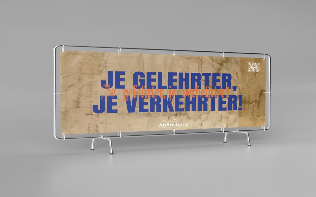 Bauzaunbanner für das Aventinus-Jubiläum 2027 in Abensberg