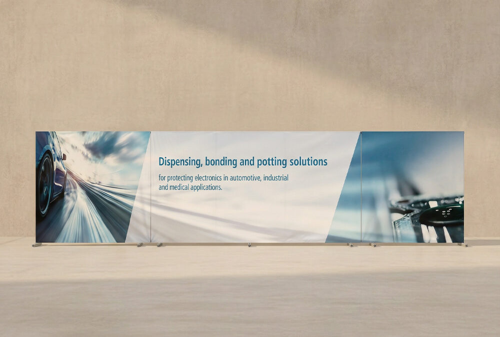 Großformatdruck für Atlas Copco in Neustadt a.d. Donau – Banner Produktionshalle