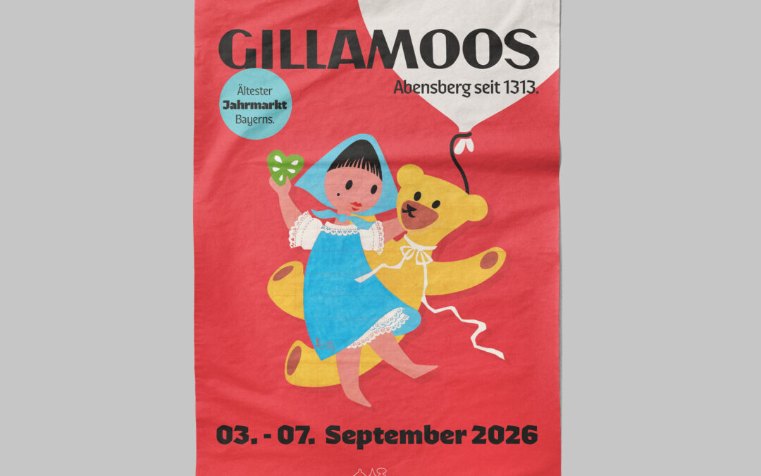 Werbeplakate für den Gillamoos in Abensberg